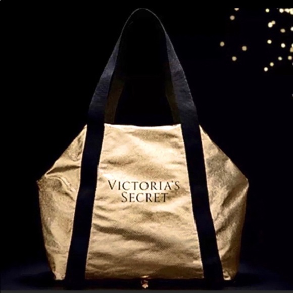 Victoria secret GOLD foldable tote bag - Picture 2 of 4